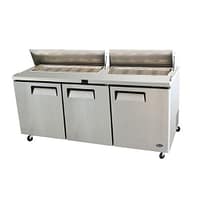 Atosa MSF8308 3 door sandwich prep table fridge for commercial kitchens