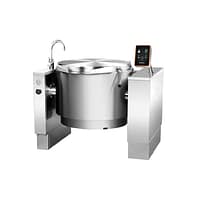 Ecoinduct SGT-E100BU electric tilting boiling pan, 15 kW, 1210×1020×1465 mm, SUS304 stainless steel – front view, Australia