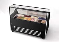 Iarp FrostMate 13 Prime gelato display freezer with 13 tubs, black exterior, glass lids – front view, Australia