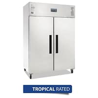 Polar DL895-A upright fridge 1200L stainless steel with two doors