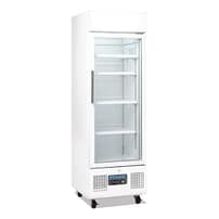Polar DM075-A G-Series upright display fridge, 218L white, glass door with LED lighting – Australia
