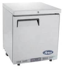 Atosa MBC24F bar freezer cabinet 105 L, stainless steel, fan-cooled, lockable door – front view, Australia