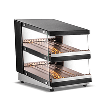 Bonvue HWB2-65 backfill heated display cabinet with dual-tier stainless shelves and temperature display