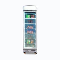 Bromic UF0374LS-NR 300L upright display freezer with triple-glazed glass door, LED lightbox and fixed shelves – Australia