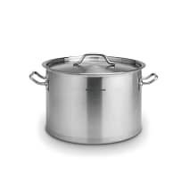 Kitchen Knock 057197 stainless steel stock pot 44 L with lid, 450×280 mm, induction & gas compatible – front view, Australia