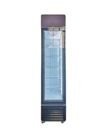 Cold Display Solution USR-215 slimline display fridge, 215L, black finish, upright single glass door – Australia