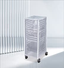 Kitchen Knock Baking Tray Trolley Cover with 4 Zips - Transparent, Food Grade