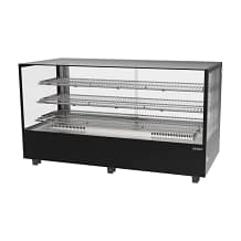Airex AXH.FDCTSQ.12 countertop heated square food display 200L black finish