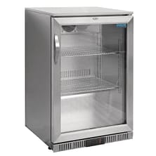 Polar GL007-A G-Series back bar cooler with hinged stainless steel door, 138L, R600a, 600mm – front view, Australia
