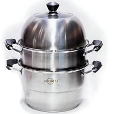 Kitchen Knock 385144 Stainless Steel Steam Pot – 320mm Diameter, Food Grade, Gas Compatible