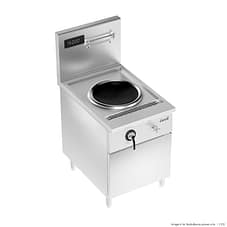 Electmax IWOK-1 commercial induction single wok, 15 kW, 600×850×1300 mm, stainless steel – front view, Australia