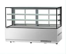 Turbo Air TBP1800-2 4 Tier Cake Display Fridge with LED Controls, Heated Glass, and Eco-Friendly Refrigeration for Commercial Use.