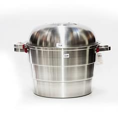 Kitchen Knock 069076 500mm Tri-Tier Stainless Steel Steam Pot – Commercial Use on Gas Cooktops