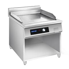 Electmax EGP7-800 induction griddle, 800mm wide, 10kW, stainless body with splashback – Australia