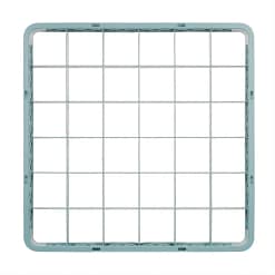 Vogue F618 glass rack extender with 36 compartments, 500mm, grey plastic – top view, Australia
