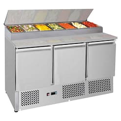 Thermaster GNS1300D Salad Prep Fridge – 444L, Stainless Steel