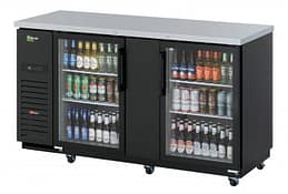 Turbo Air TBB-3SGD Super Deluxe three glass door back bar cooler