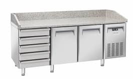 Saltas MPB0026 Marble Top Pizza Fridge with 430L Capacity – Ideal for Pizzerias & Commercial Kitchens