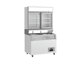 Thermaster ZCD-TD125 supermarket combined freezer with LED lighting, auto-defrost and glass doors – Australia