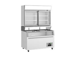 Thermaster ZCD-TD145 supermarket combined freezer with LED lighting, auto-defrost and glass doors – Australia