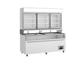 Thermaster ZCD-TD210 supermarket combined freezer with LED lighting, auto-defrost and glass doors – Australia