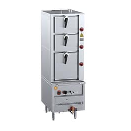 B+S K+ DSK-3S triple deck steamer 90MJ gas stainless steel with filter – Australia