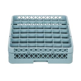 Vogue F619 glass rack extender with 49 compartments, 500mm, grey plastic – top view, Australia