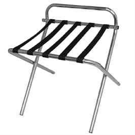 Bolero CB510 rounded stainless steel luggage rack with nylon straps, 600×500×635mm, Australia