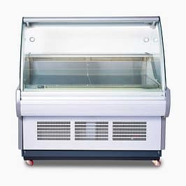 Bromic DD1250CG-NR Curved Glass Deli Display Fridge with 351L Capacity, LED Lighting & Hydraulic Lift Glass