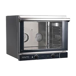 Tecnodom TDE-4CGN Nerone EKO GN 1/1 convection oven, 4 trays, 280°C, stainless steel – front view, Australia