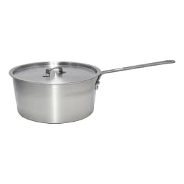 Kitchen Knock 003394 5.2L aluminium sauce pot with lid and riveted handles – front view, Australia