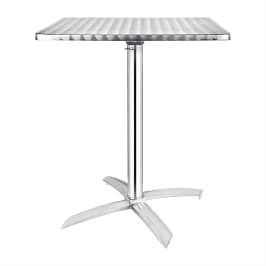 Bolero CG838 square stainless steel flip-top table 600mm, café patio outdoor nesting table, Australia