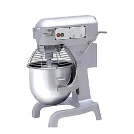 Preppal PPMA-20 planetary mixer with 20L bowl, 1.5HP motor, 3 speeds, stainless steel guard – front view, Australia