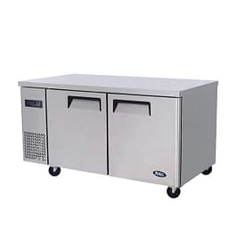 Atosa YPF9025 undercounter freezer with stainless steel build, 1200mm, fan-forced cooling – front view, Australia