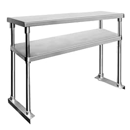 FED 1500-WBO2 double tier stainless steel workbench overshelf, 1500mm wide, SUS304, commercial kitchen shelving, Australia