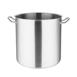 Vogue T555 35.5L stainless steel deep stock pot, 360mm diameter, induction compatible – front view, Australia