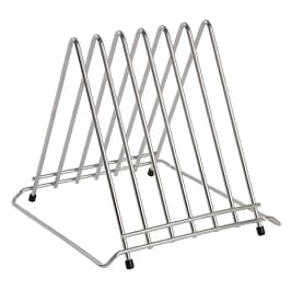 Hygiplas J027 stainless steel triangle chopping board rack 6 slots 30mm commercial kitchen – Australia