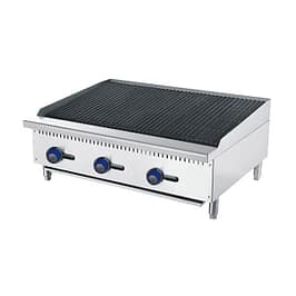 CookRite ATCB-36-NG gas char rock broiler 910 mm, stainless steel, natural gas – front view, Australia