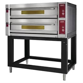 OEM 2 Deck Electric Pizza Oven – Stone Base, 14kW, Stainless Steel, 400°C