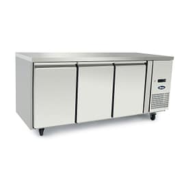 Atosa EPF3431 3-Door Underbench Fridge showcasing 360L capacity, perfect for commercial kitchens