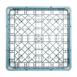 Vogue F614 glass rack with 36 compartments, 500mm, grey plastic – top view, Australia