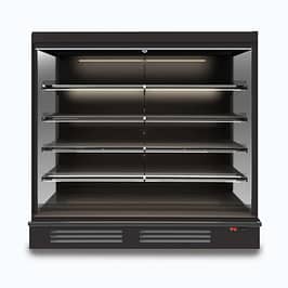 Bromic FHM1875-NR full height multideck open display fridge 1875 mm, 1222 L, black finish, R290 refrigerant – Australia