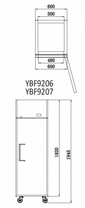 Atosa YBF9206 Upright Refrigerator – 410L Single Door Fridge - Image 2