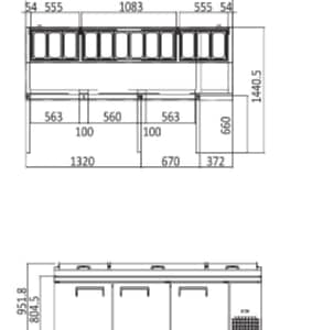 Atosa MPF8203 Stainless Steel Pizza Prep Table Fridge - 3 Door, 2362mm