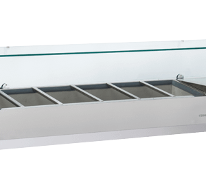 Anvil VRX1500 Refrigerated Glass Ingredient Unit with 6 GN Pan Capacity – 1500mm Wide