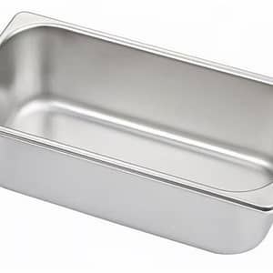 Kitchen Knock Stainless Steel GN Pan 1/3 – 100mm Deep, Pack of 6