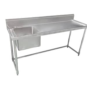 Kitchen Knock Full Stainless Steel Double Sink Bench – 1800x600mm