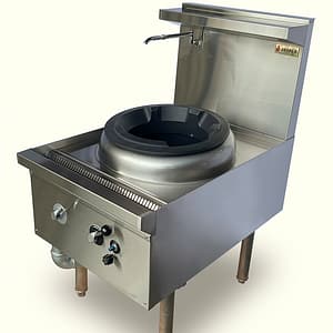 JASPER JA-1CB Single Wok Burner – Chimney Style 80MJ Output for Commercial Kitchens (NG or LPG)