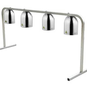 Anvil HLB0004 Benchtop Heat Lamp - Quadruple Shade Food Warmer with Adjustable Height.