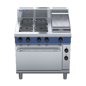 Blue Seal E56C Electric Oven Range – 4 Burner + 300mm Griddle + GN2/1 Oven